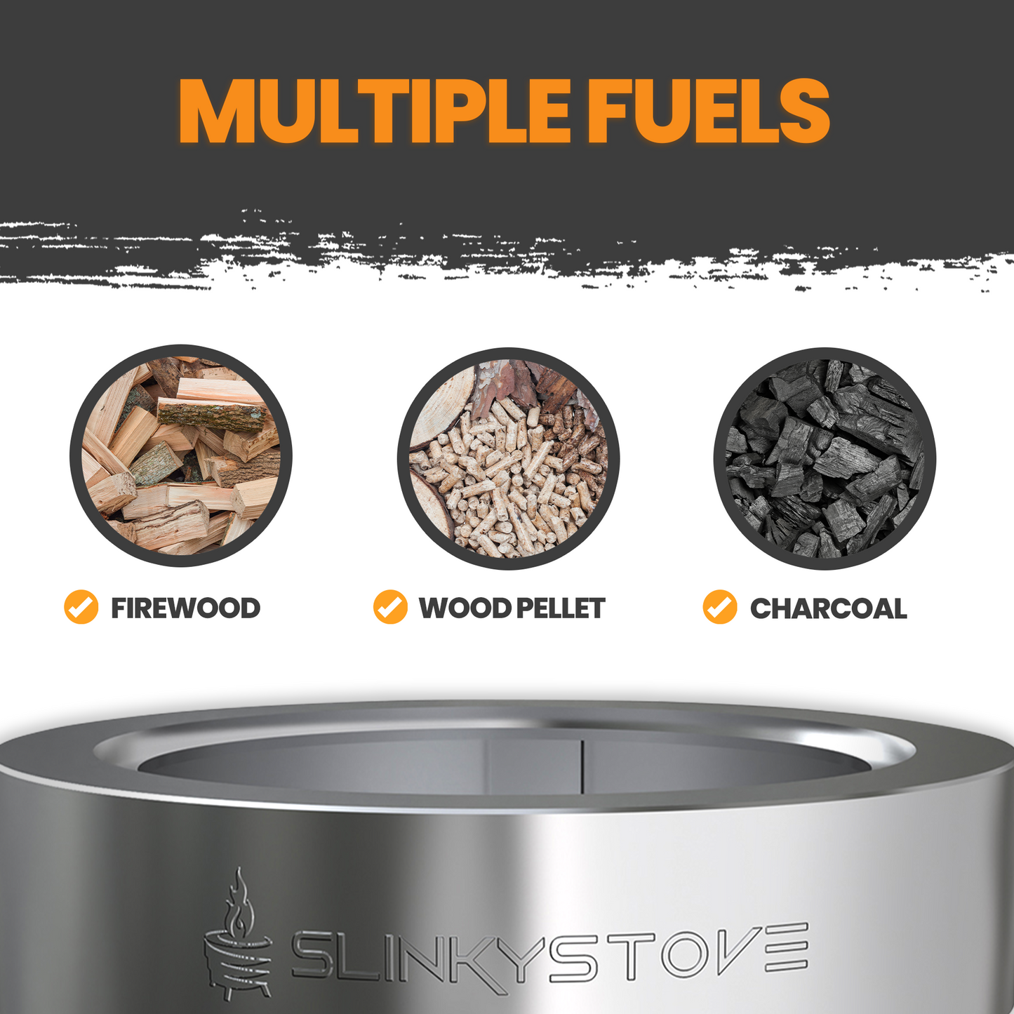 Slinky Stove Smokeless Firepit - 23" Portable Firepit with Carry Bag, Collapsible Stainless Steel Design for Camping, Backyard Patio, Bonfires, and Outdoor Wood-Burning - Lightweight for Easy Use